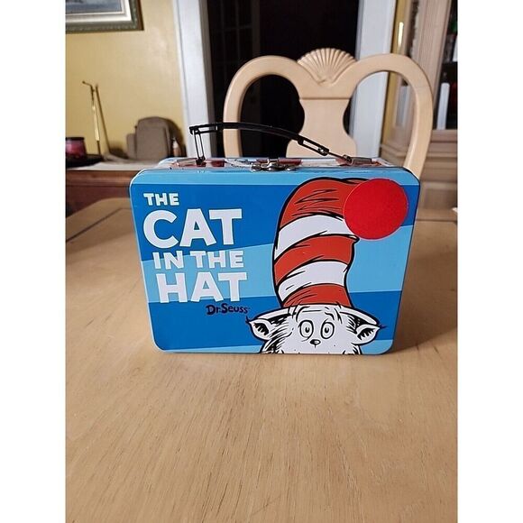 Dr Seuss Large Tin Tote Lunchbox The Cat In The Hat - Picture 1 of 6